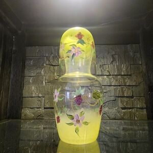 Vintage Hand-Painted Bedside Carafe Set